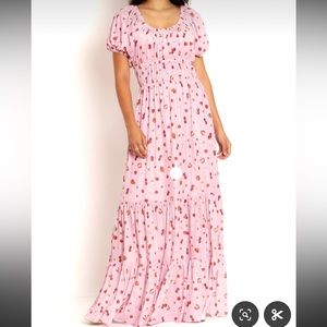 Blackmilk Festive Berries Gathered Maxi Dress (sample)